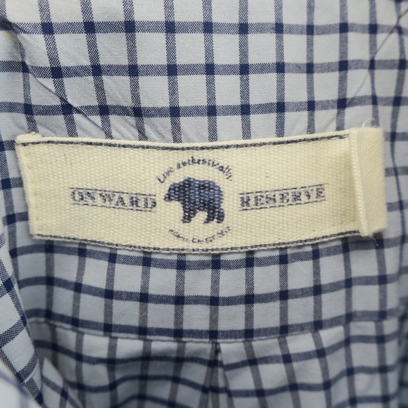 Onward Reserve Button Up Pocket Shirt Mens Large Classic Fit Blue - Picture 6 of 9